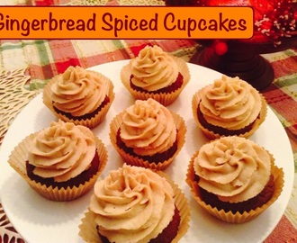 Gingerbread Spiced Cupcakes with Cinnamon Frosting (Vegan + Gluten-Free)