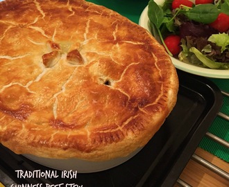 Traditional Irish Guinness and Beef Stew Pie