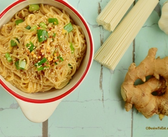 Somen noodle with ginger garlic sesame soy sauce