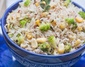 Rice & Corn Salad; Light Meal On Monday; Vegan Recipe