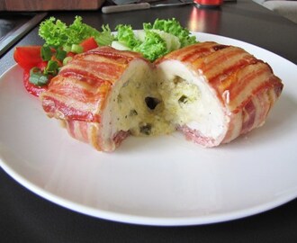 Bacon wrapped Jalapeno Popper Chicken