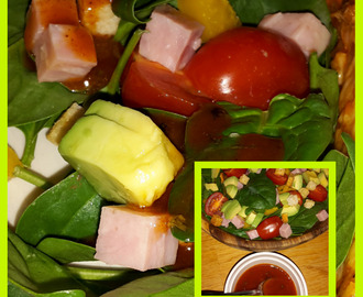 Spinazie salade met avocado