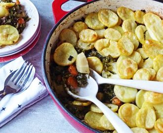 Ovenschotel met boerenkool, gehakt & aardappeltjes