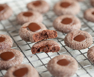 Chocolade thumbprint koekjes