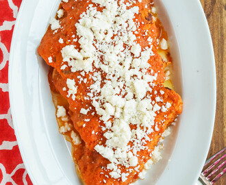 Enchiladas Cookbook Review and Enchiladas Rojas de Queso (Red Enchiladas with Cheese)