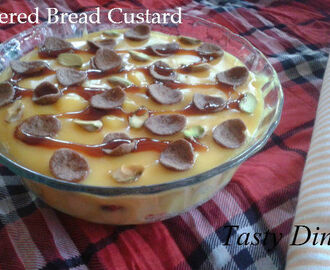 Layered Bread Custard Pudding