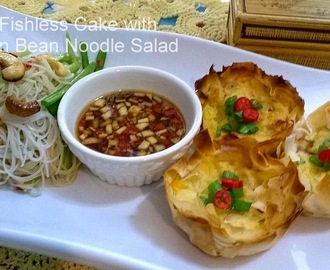 Thai Fish Less Cakes with Green Bean Rice Noodle Salad