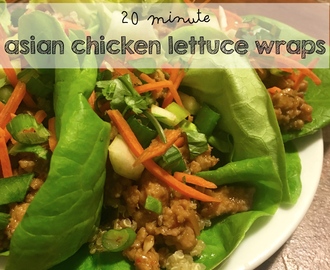 A Healthy 20 Minute Weeknight Dinner Your Family Will Love!  Asian Chicken Lettuce Wraps Recipe