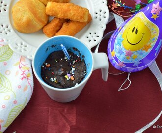 Eggless Chocolate Atta Mugcake - A Birthday Wish