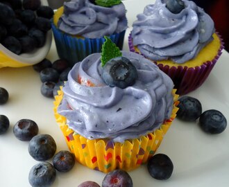 Lemon Blueberry Cupcakes with Blueberry Cream Cheese Frosting (and some Big Real Life News!!)