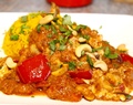 Slow-Cooked Garlic Chicken Curry with Ginger, Red Pepper and Squash
