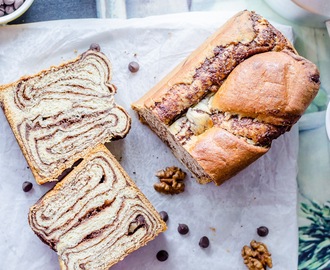 Croatian Povitica | Chocolate Walnut Swirl Bread for #Breadbakers