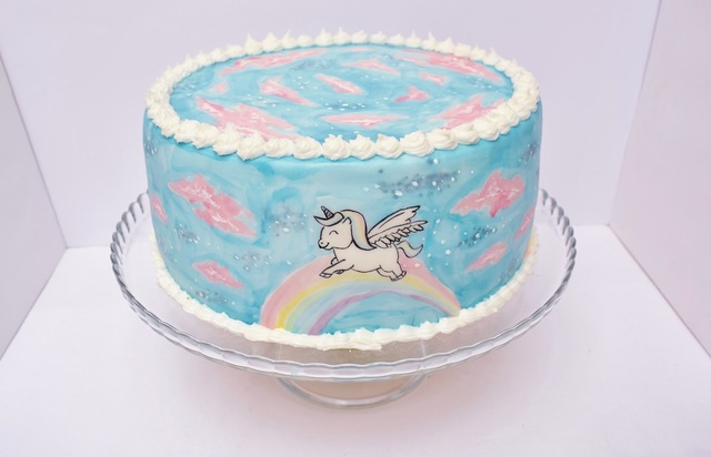 Unicorn Cake / Einhorn Torte / Himbeer weiße Schokoladen Torte