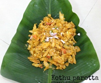 Kothu parotta / Muttai kothu parotta / Minced parotta with egg