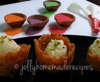 Thandai Ice Cream Recipe, How to make Thandai Popsicle | Thandai Ice Cream with Gajar Halwa Cups