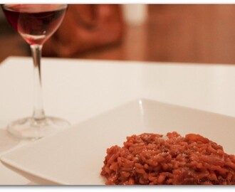 Rode wijn risotto met spek
