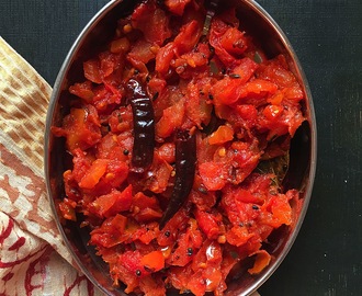 Assamese Bilahir Tok Recipe | Assamese Style Tomato Chutney | Vegan and Gluten Free Recipe