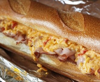 Hot Ham and Pimiento Cheese Sandwich