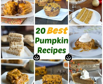 20 Pumpkin Recipes for Fall