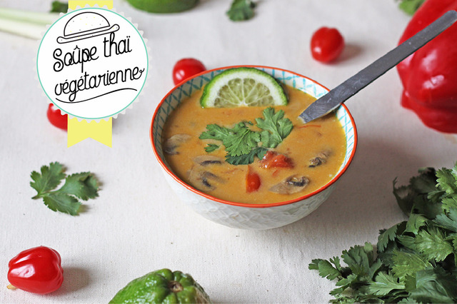 Soupe thaï lait de coco & citronnelle aux légumes