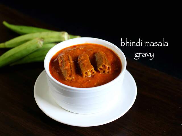 bhindi masala recipe | bhindi masala gravy recipe | okra masala curry
