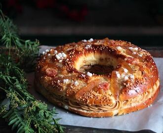 Roscón de Reyes y crema pastelera de turrón