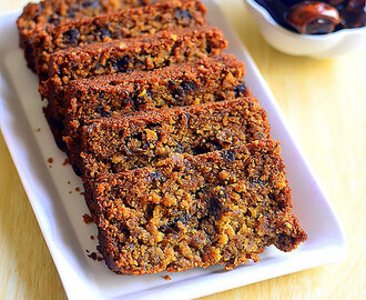 Eggless Dates Cake Recipe With Wheat Flour & Oats