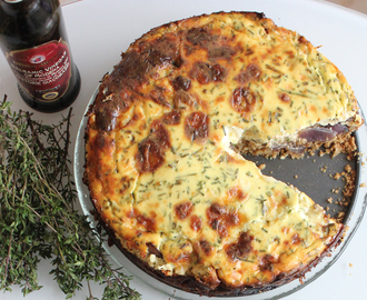 Savoury Cheesecake with Balsamic Red Onions