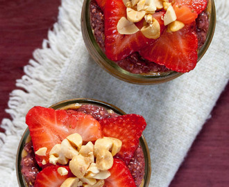 Peanut Butter and Jelly Chia Pudding