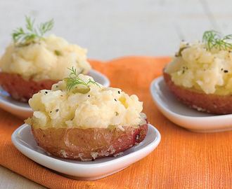 Stuffed Potatoes with Three Cheeses