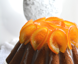 Easter bundt cake with candied oranges