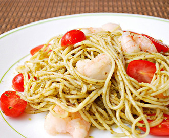 Pesto Pasta with Shrimp