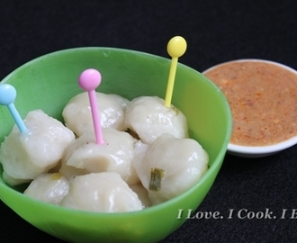 Chewy Balls In Peanut Sauce (Cilok) - A Traditional Snack From Bandung - West Java, Indonesia