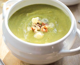 Broccoli and Stilton Soup with Walnuts