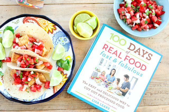 Fish Tacos Recipe from 100 Days of Real Food: Fast and Fabulous & Giveaway
