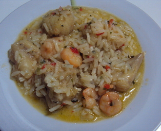 Rice with Monkfish and Shrimp