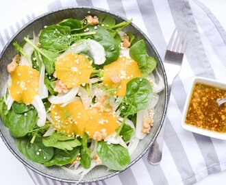 Spinazie Salade met Venkel & Sinaasappel