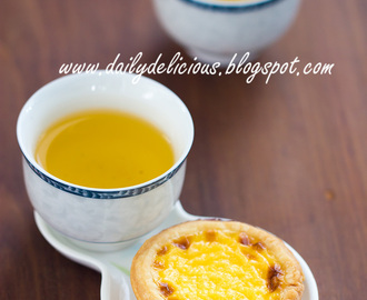 Egg tarts with easy puff pastry