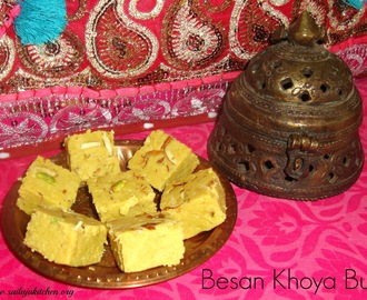 Besan Khoya Burfi Recipe / Besan Mawa Burfi Recipe / Besan Khova Barfi Recipe / Besan ki Barfi With khoya Recipe