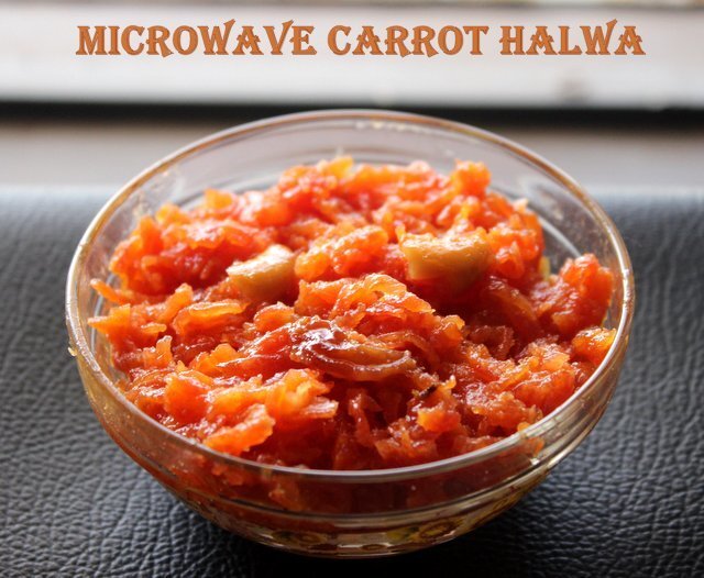 Microwave carrot halwa recipe – How to make gajar ka halwa in microwave – microwave recipes