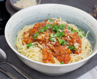 Schnelle Spaghetti Bolognese (vegan)