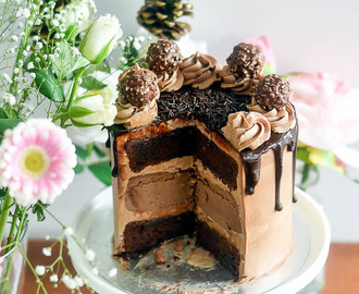 Chocolate Cheesecake Cake with Nutella Frosting