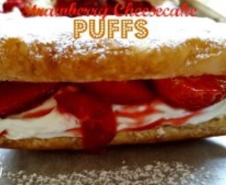 Strawberry Cheesecake Puffs #SundaySupper