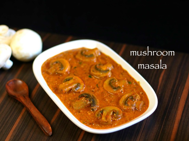 mushroom curry recipe | mushroom masala recipe | mushroom gravy