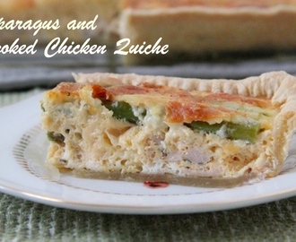 Asparagus and Smoked Chicken Quiche