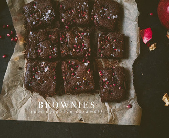 Pomegranate Caramel Brownies with Coconut Flour