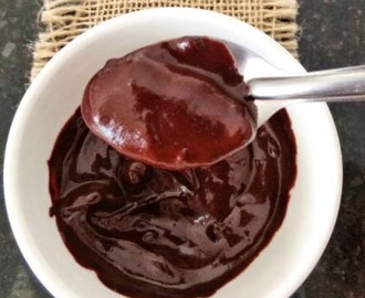 Receita de calda de chocolate saudável para bolos ou fondue - muito gostosa e fácil de fazer!