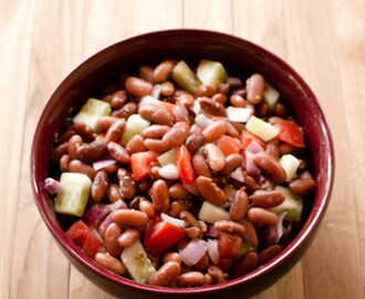 Kidney Bean Salad with Vinaigrette Dressing- How to make Kidney Bean Salad – Rajma Salad