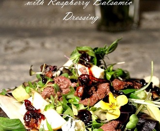 Venison, Blue Cheese and Pear Salad with Balsamic Dressing