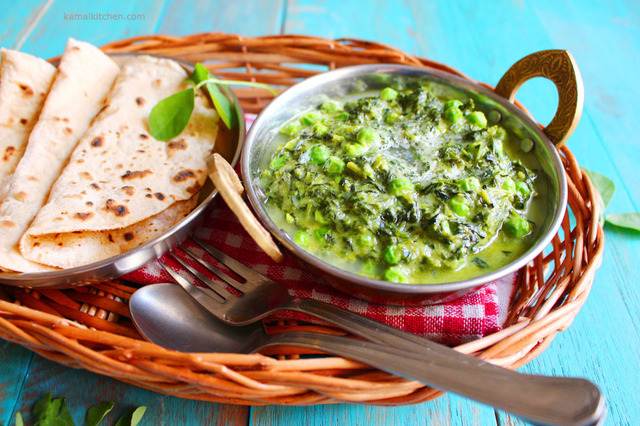 Methi Matar Malai – Creamy Fenugreek Greens with Peas Recipe